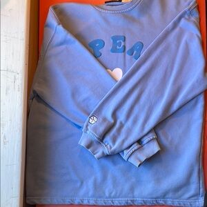 Blue Tee with Floral Graphic